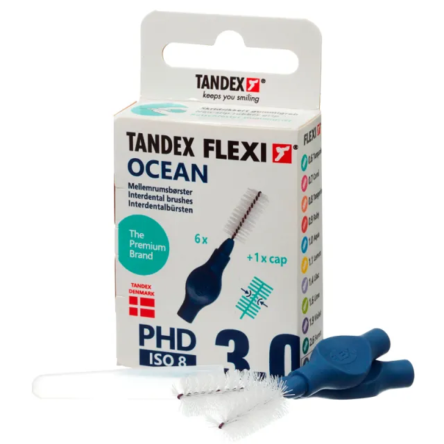 TANDEX Flexi Mellemrumsbørste Ocean PHD 3.0/ISO 8 (6 stk)