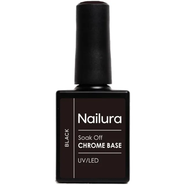 Nailura Chrome Base Gel 10 ml - Black