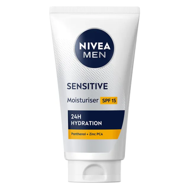NIVEA Men Sensitive Moisturiser Face Cream SPF15 75ml