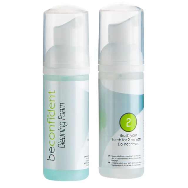 Beconfident Dual Foam Teeth Whitening With Sodium Fluoride (2 x 50 ml)