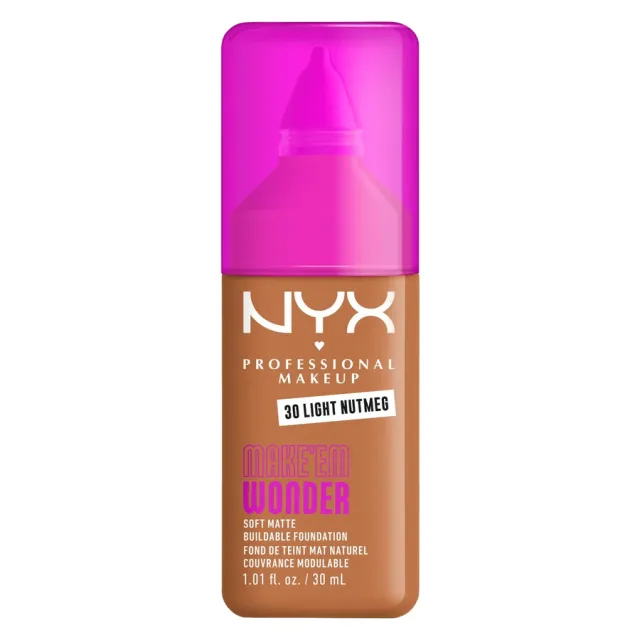 NYX Professional Makeup Make Em Wonder Foundation 30 Light Nutmeg