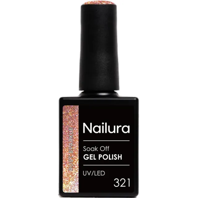 Nailura Cat Eye Gel Polish 10 ml - 321 Rust Sparkle