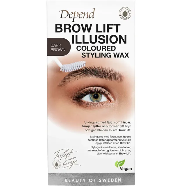 Depend Cosmetic PE Brow Lift Illusion Coloured Styling Wax 5 g - Dark Brown