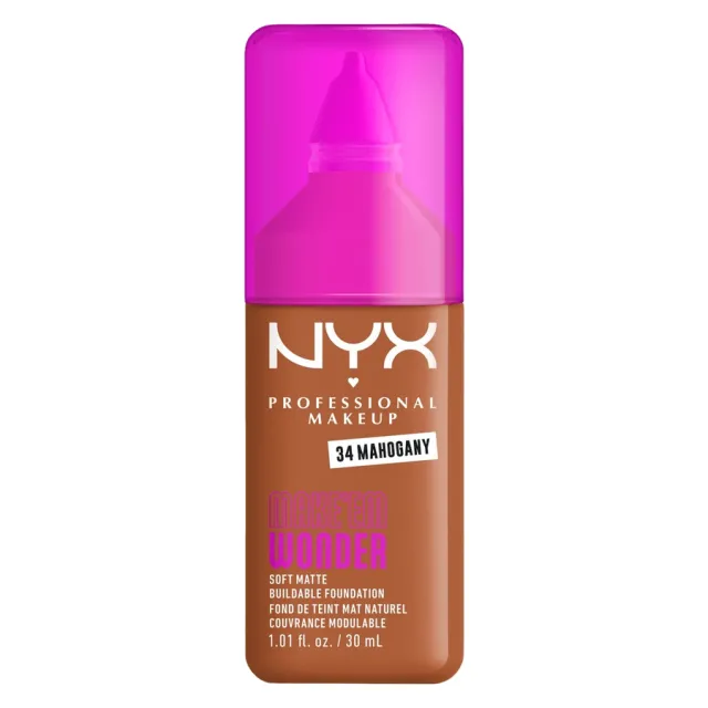 NYX Professional Makeup Make Em Wonder Foundation 34 Mahogany 25m