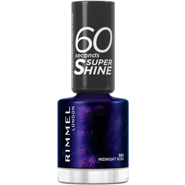 RIMMEL 60 Seconds Neglelak 8 ml - 563 Midnight Rush