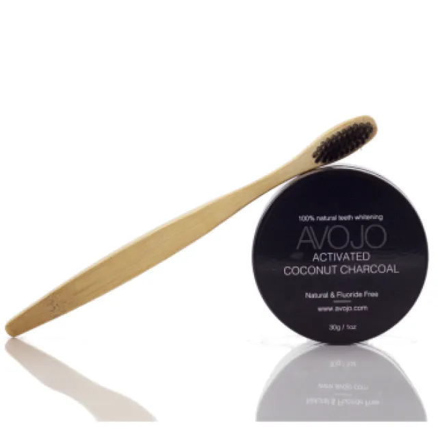 Avojo Activated Coconut Charcoal (30g) + Gratis Tandbørste