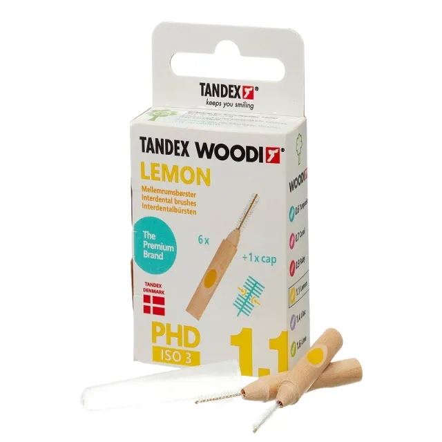 Tandex Woodi Mellemrumsbørster Lemon (6 stk)