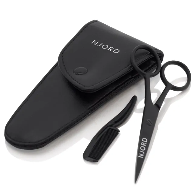 Njord Beard Comb & Scissor (1 sæt)