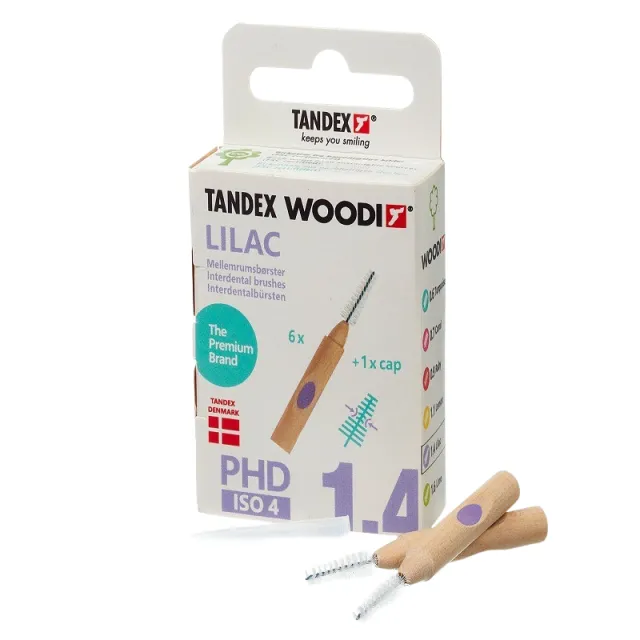 Tandex Woodi Mellemrumsbørster Lilac (6 stk)