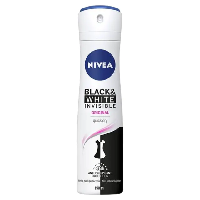 Nivea Black & White Invisible Original Anti-Perspirant Deodorant Spray 150 ml