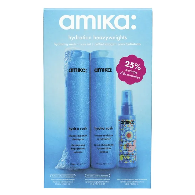 Amika Hydration Heavyweights Hydrating Wash + Care Set 580ml