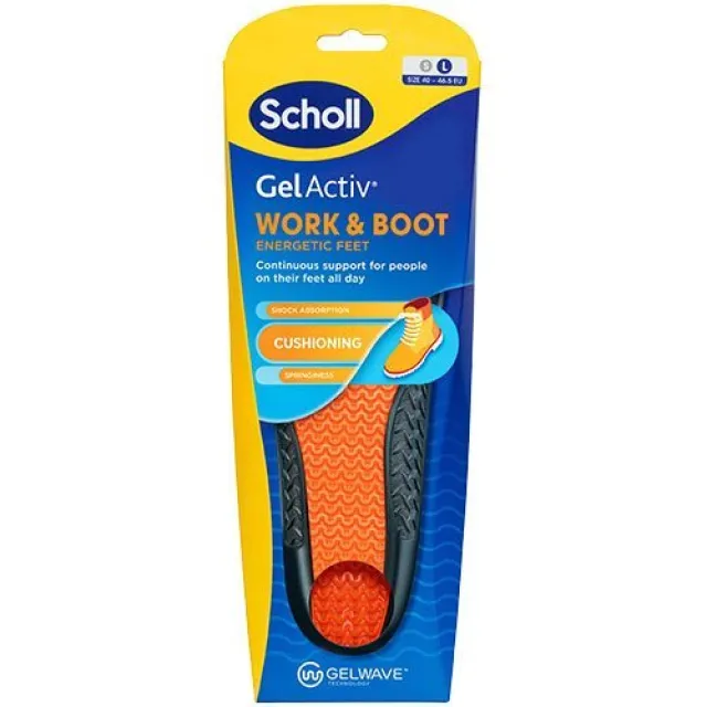 Scholl Gel Activ Insole Work & Boot, L