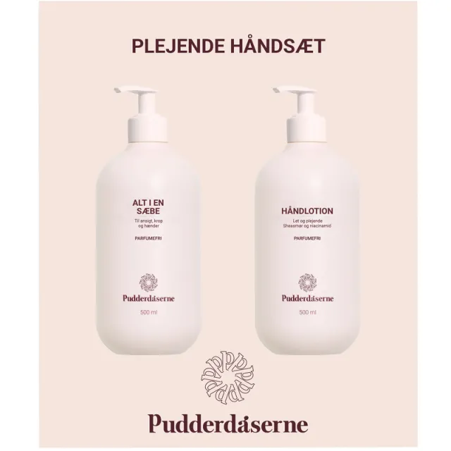 Pudderdåserne Plejende Håndsæt 1000 ml