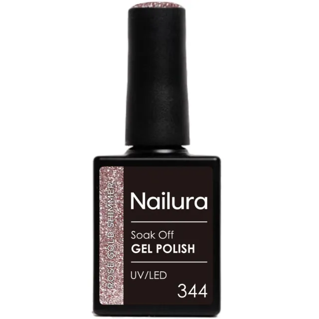 Nailura Gel Polish 10 ml - 344 Rose Gold Shimmer