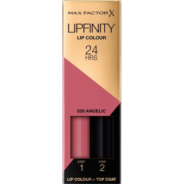 Max Factor Lipfinity 2step Long Lasting Lipstick, 020 Angelic, 2. 3 m