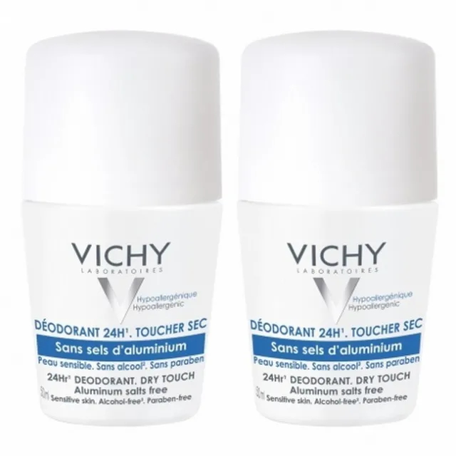 Vichy - Deodorant Roll On Dry Touch 24H Duo - 2 x 50 ml