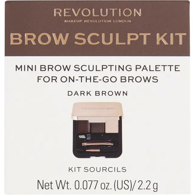 Revolution Brow Sculpt Kit Dark Brown
