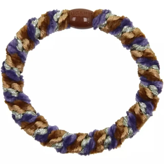 By Stær BRAIDED Hairtie - Velvet Mix Brown/Purlpe - Velvet Mix Brown/Purple