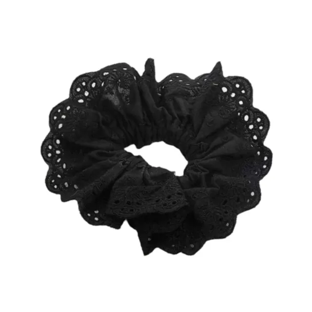 Pico Lace Scrunchie Black