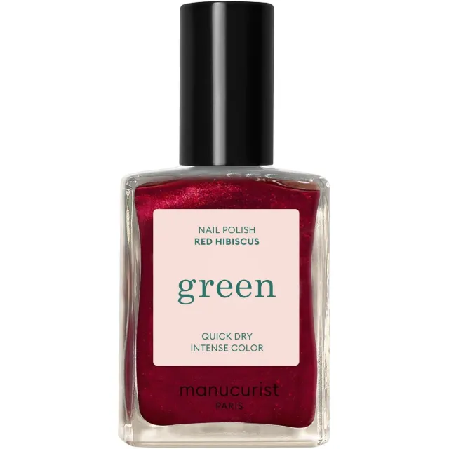 Green Red Hibiscus