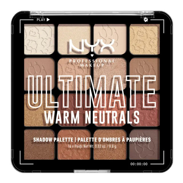 NYX Professional Makeup Ultimate Color Palette 16-Pan Warm Neutra