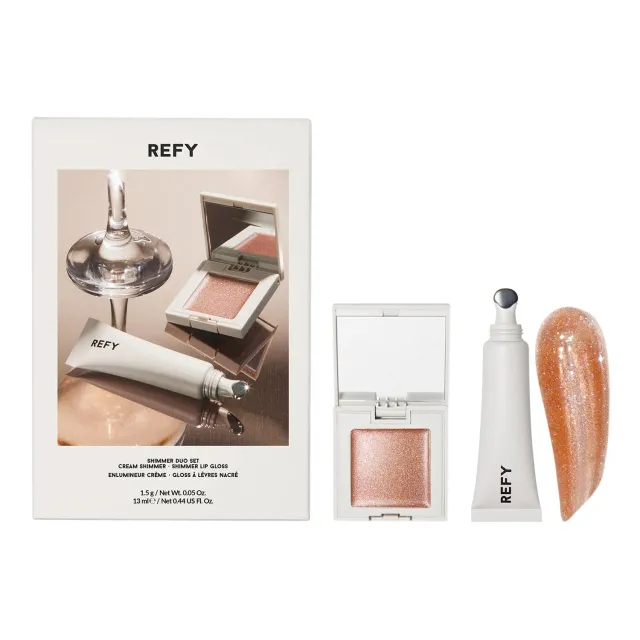 Shimmer Duo Set Solstice Sæt med Highlighter og Lipgloss