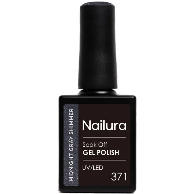 Nailura Gel Polish 10 ml - 371 Midnight Gray Shimmer