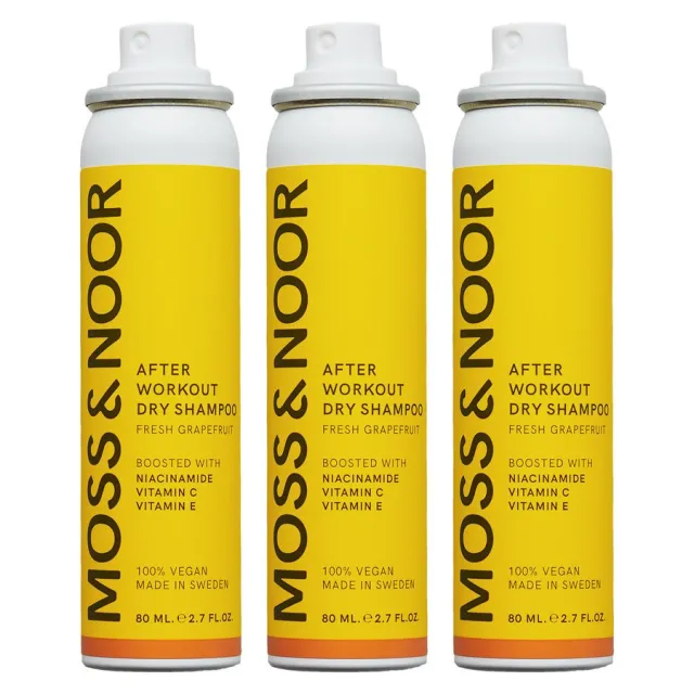 Moss & Noor After Workout Dry Shampoo Pocket Size 3x80 ml