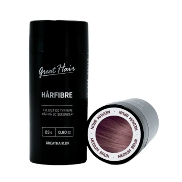 Great Hair Hårfibre - Medium Brun (23 g.)