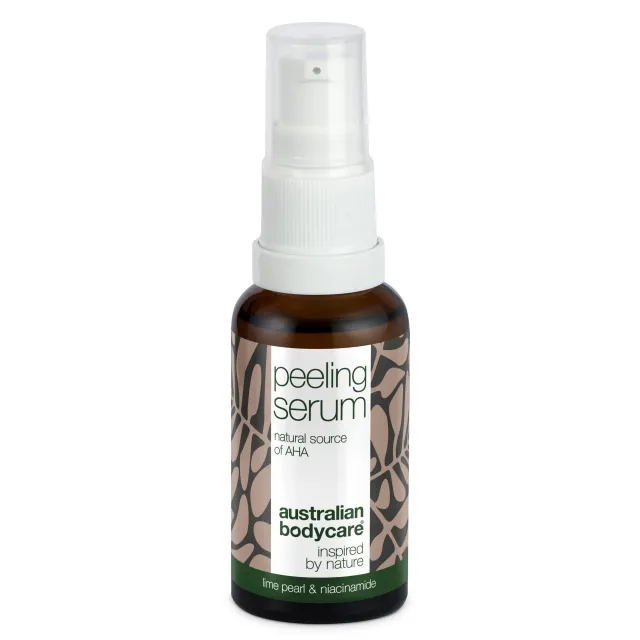 AHA Peeling Serum  -  Eksfoliering for glattere og friskere hud — AHA Peeling Serum fjerner døde hudceller, udjævner hudens tekstur og giver en sund glød. Med Lime Pearl, Niacinamid og Allantoin. - 1 stk.