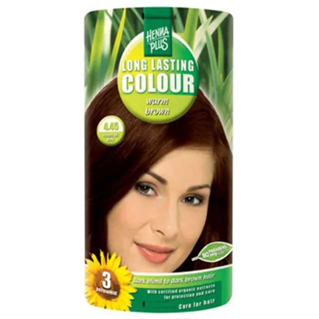 Hennaplus 4.45 Hårfarve Warm Brown (40 ml)