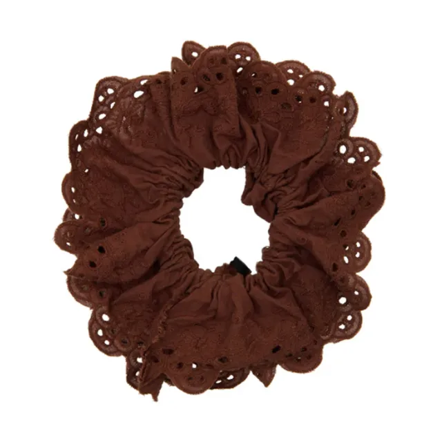 Pico Lace Scrunchie Chocolate