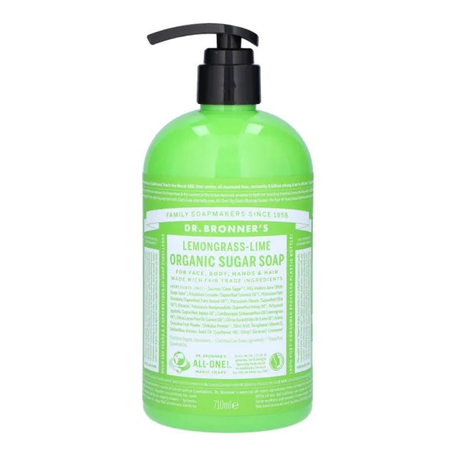 Dr. Bronner's Organic Pump Soap Lemongrass-Lime 710 ml