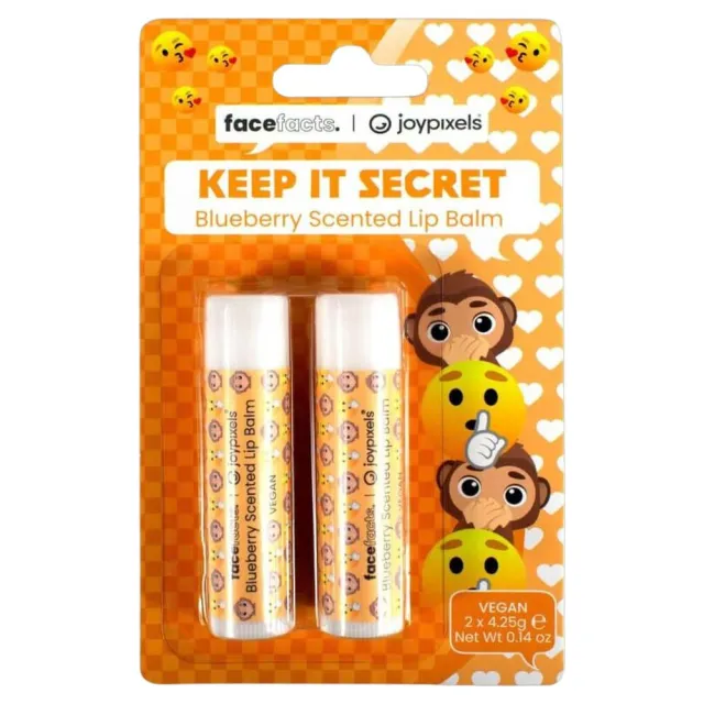 Face Facts x JoyPixels Keep It A Secret Lip Balms 4 g 2 stk.