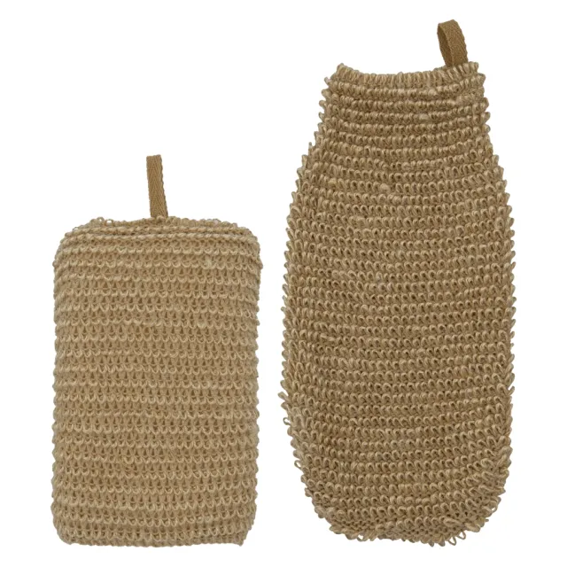 Meraki Sponge And Exfoliating Glove MKJute Nature