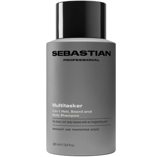 Sebastian Professional Multitasker for Men 3-in-1 Hair, Beard and Body Shampoo 280 ml