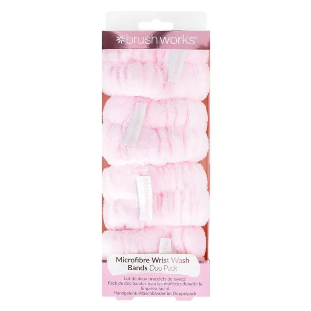 Brushworks Microfibre Wrist Wash Bands 4 pcs