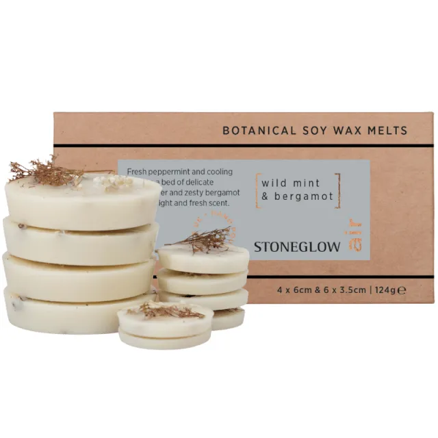 Ambience Stoneglow Vegansk Soja Duftvoks Vild Mint & Bergamot (10 stk)