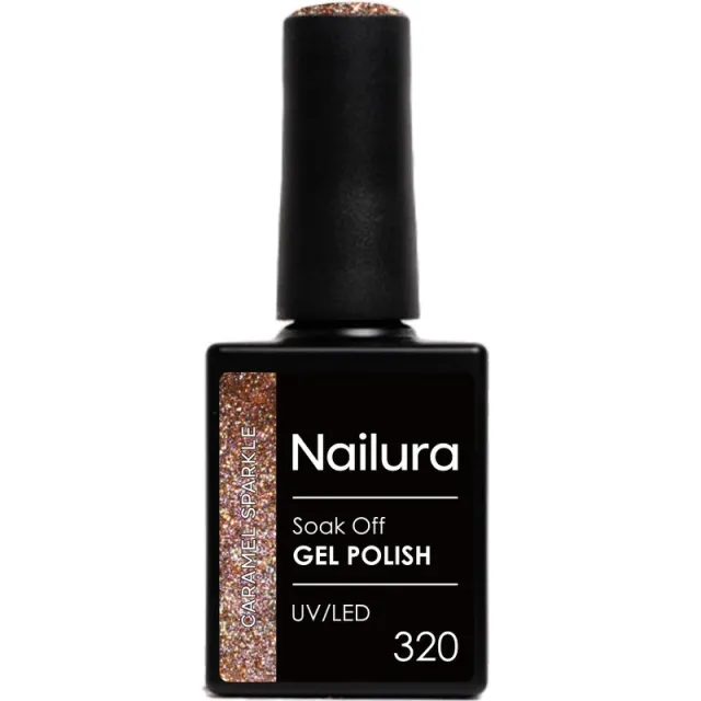 Nailura Cat Eye Gel Polish 10 ml - 320 Caramel Sparkle