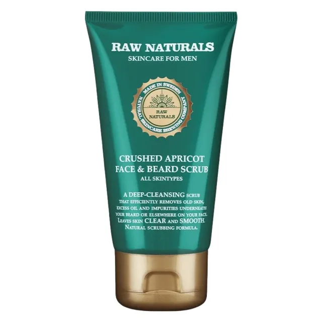 Raw Naturals Crushed Apricot Face & Beard Scrub 75ml