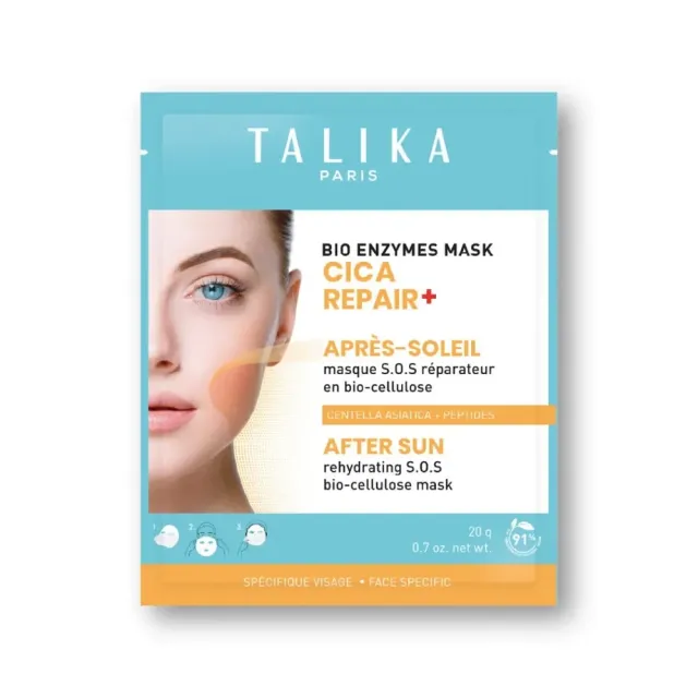 Talika Bio Enzymes Mask  -  Cica Repair+ After Sun, 1 stk.