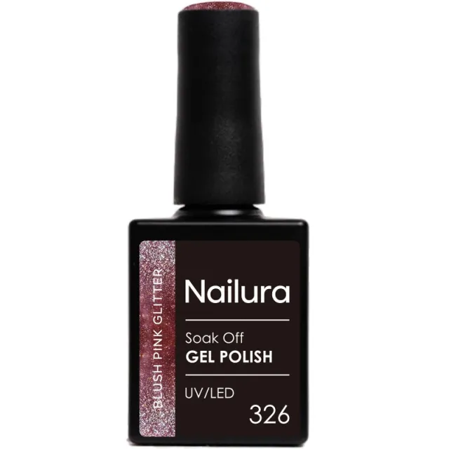Nailura Cat Eye Gel Polish 10 ml - 326 Blush Pink Glitter