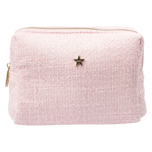 DARK Tweed Make-Up Pouch Small Cotton Candy