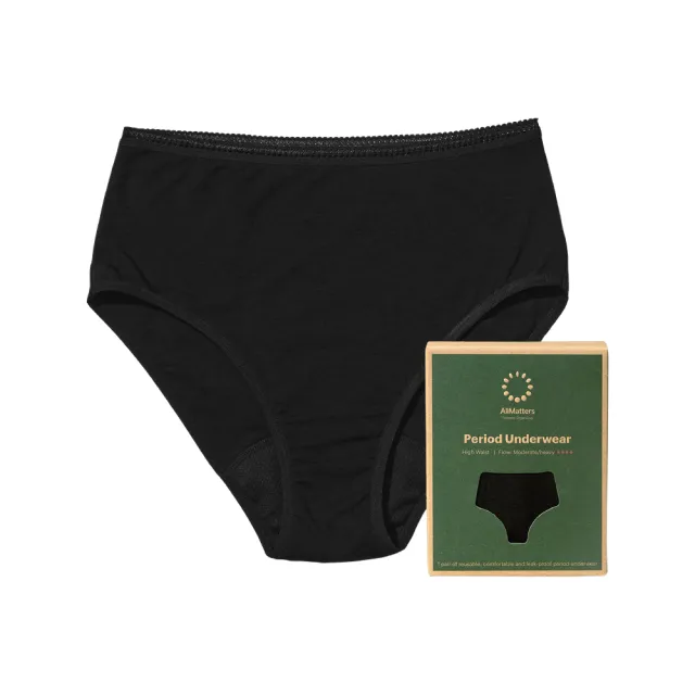 AllMatters Menstruationstrusser High Waist Moderate/Heavy Str. Large   1 stk.