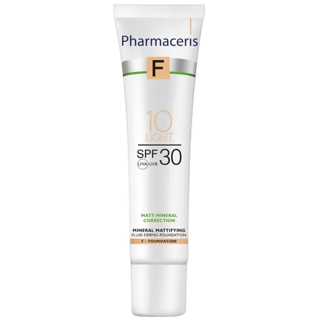 Pharmaceris F Matterende foundation, SPF 30 Light 10, 30 ml.