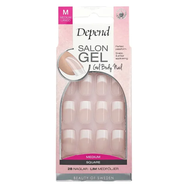 Depend Salon Gel Nude Medium Square 28pcs
