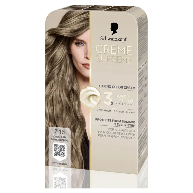 Schwarzkopf Creme Supreme 7-16 Cool Ash Dark Blonde 60 ml
