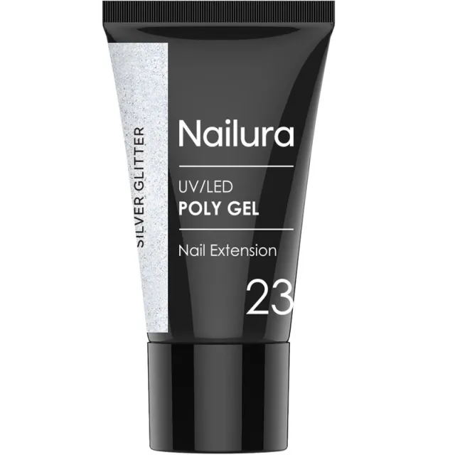 Nailura Poly Gel 30 g - 23 Silver Glitter
