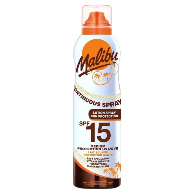 Malibu Continuous Sun Lotion Spray SPF 15 175 ml