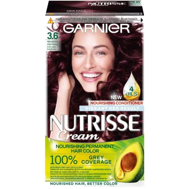 Garnier Nutrisse Cream 160 ml - 3.6 Dark Red Brown
